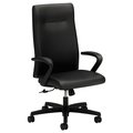 Hon Leather Executive Chair, Fixed, Frame: Black HIEH1.F.H.U.SS11.T.SB